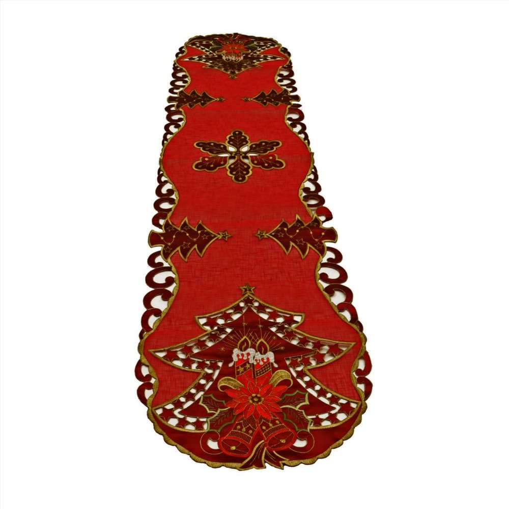 NWT Pine Tree Candle Cutwork Table Runner